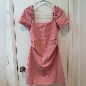 Zara Puff Sleeve Pink Mini Dress in Small